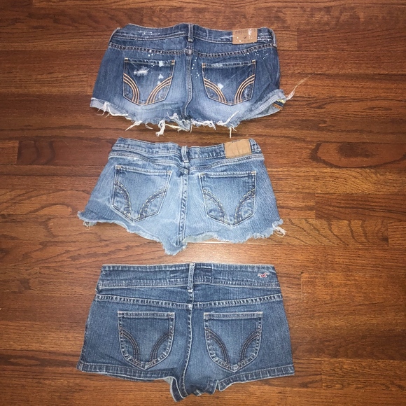3 pr Hollister jeans shorts size 3 - Picture 2 of 2